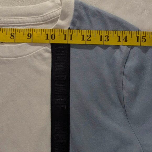 Abercrombie Kids T Shirt 15/16 2 Tone White Blue Short Sleeve Back to School - Picture 5 of 11